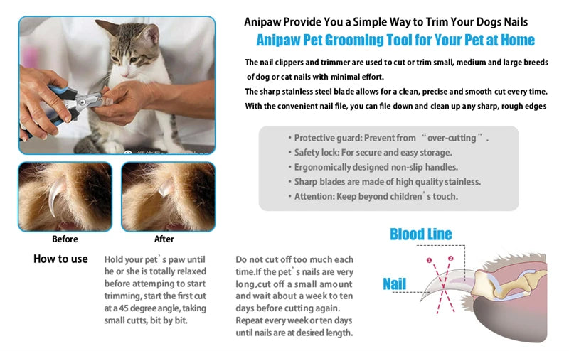 Professional Pet Nail Scissor with Safety Guard