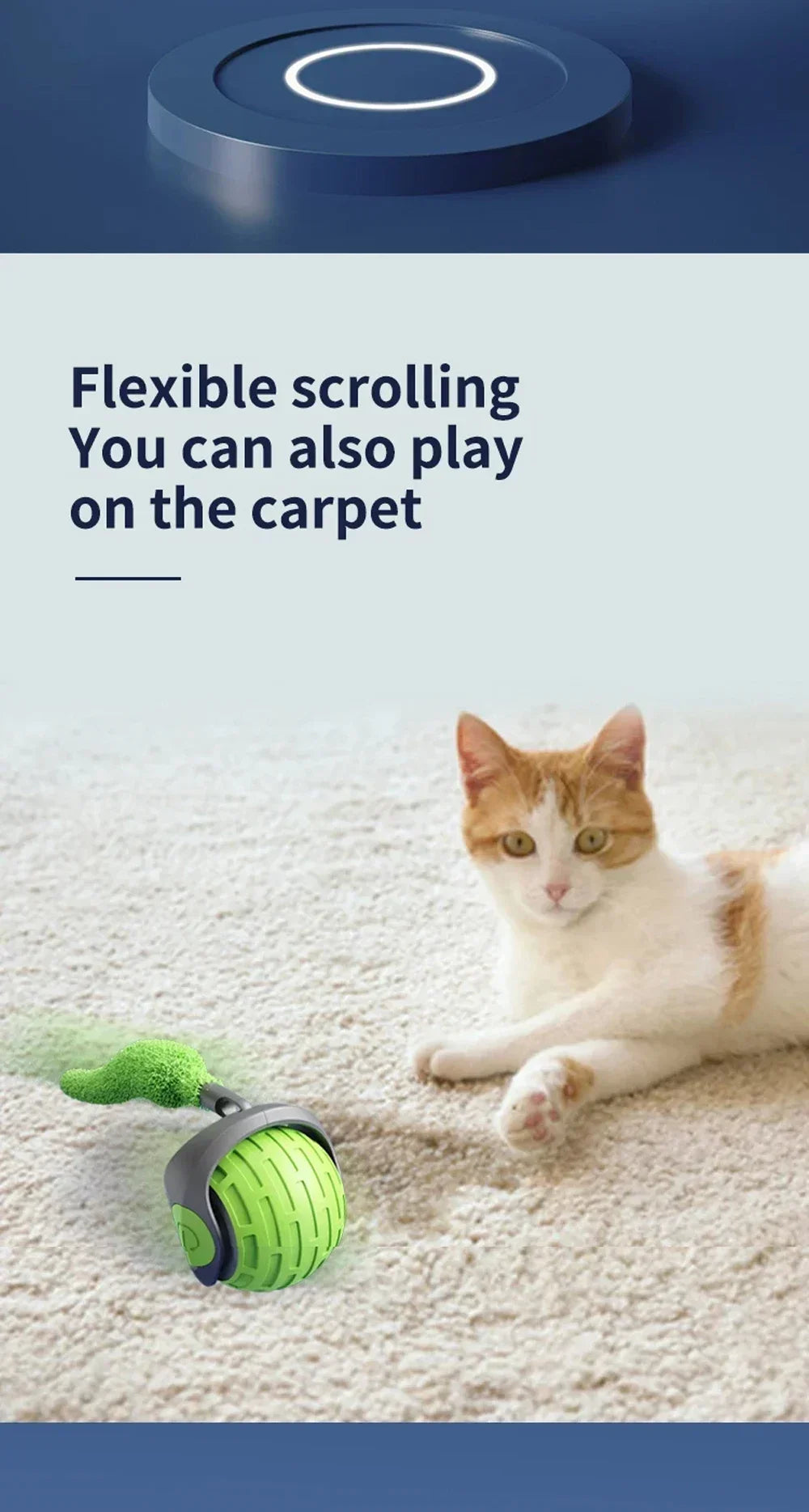 Automatic Rolling Ball Cat Toys Type C rechargeable