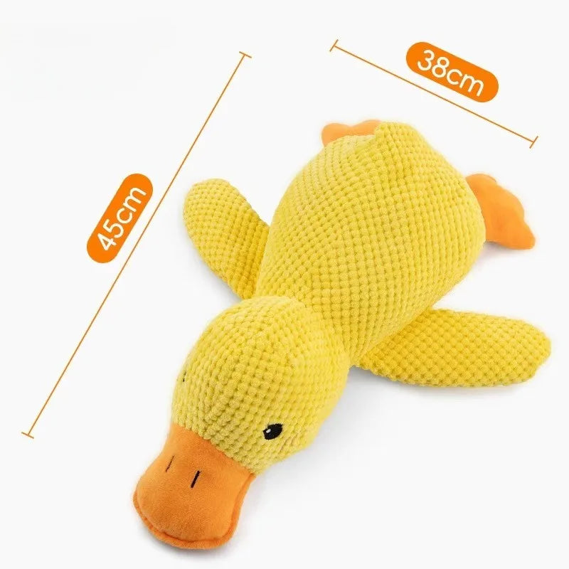 Calming Squeaky Duck Plush Chew Toy for Dogs