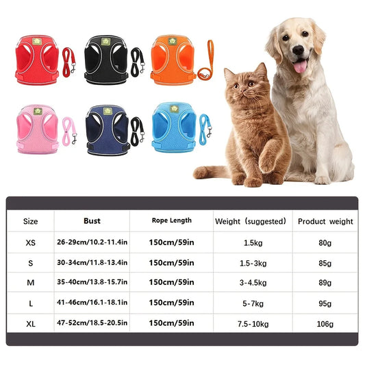 best velcro dog harness SIZES