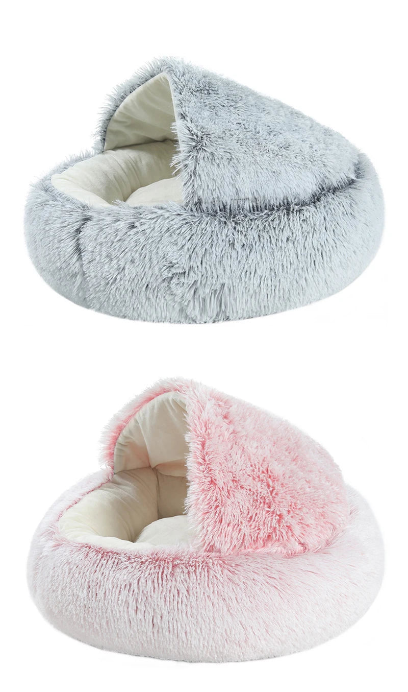 Cute Soft Plush Pet Bed for Small Dogs kitten