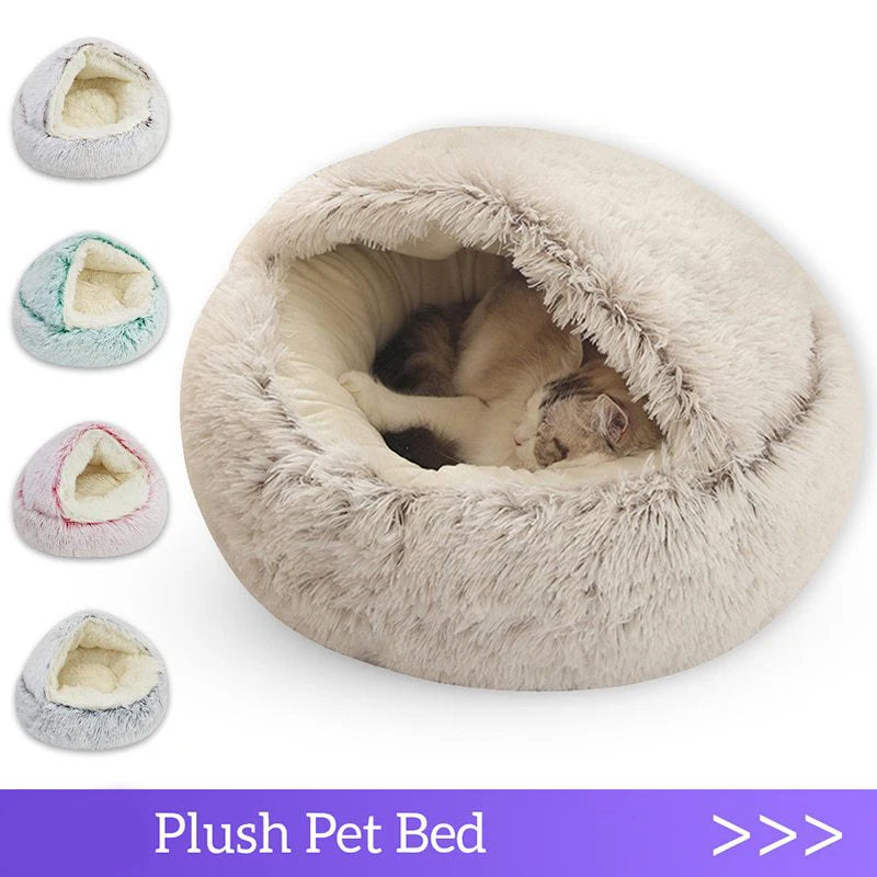 Cute Soft Plush Pet Bed for Small Dogs kitten