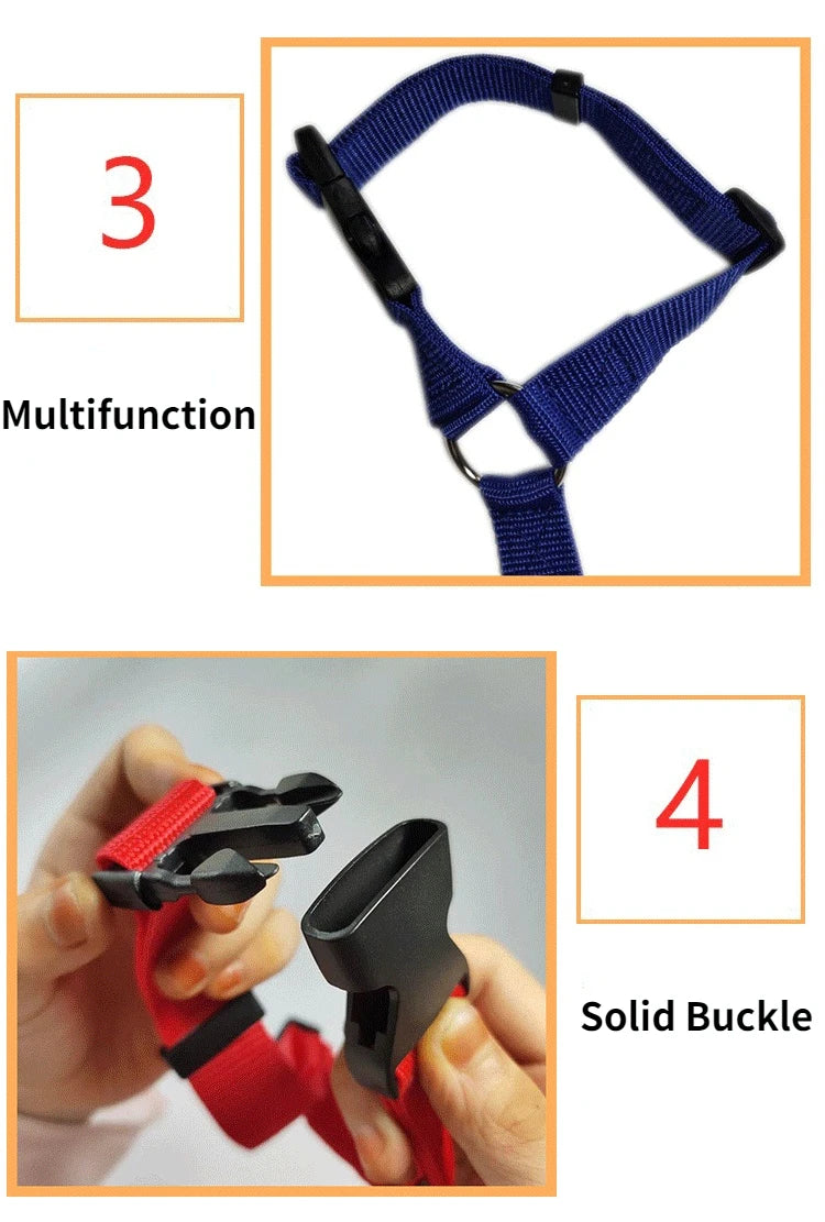 2 in 1 Dog Car Seat Belt & Harness Collar