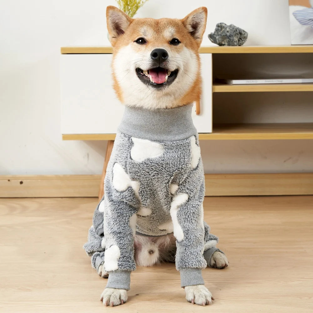 Cute dog pajamas with moon print