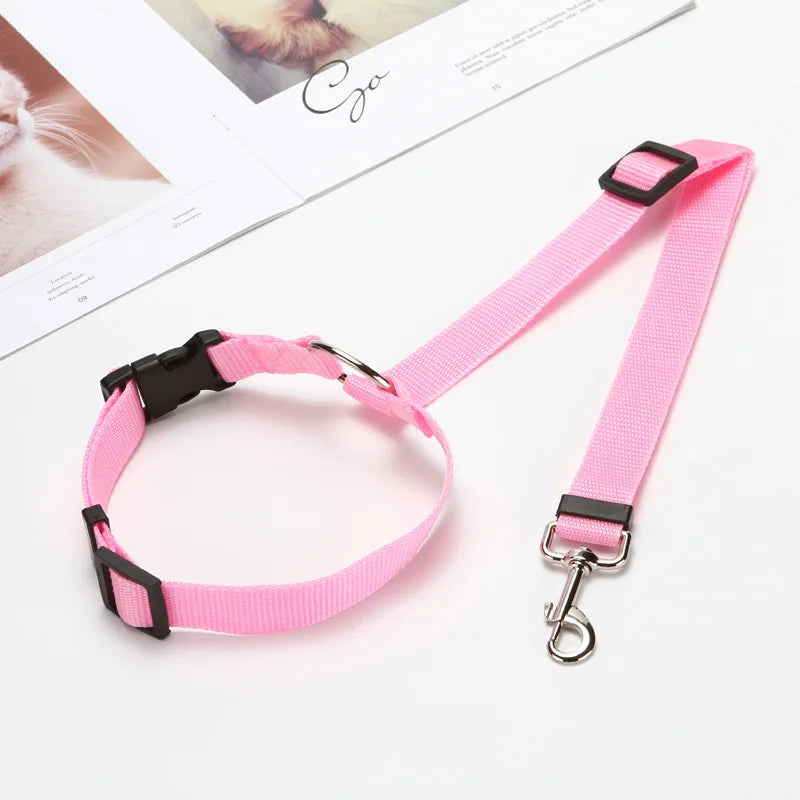 2 in 1 Dog Car Seat Belt & Harness Collar