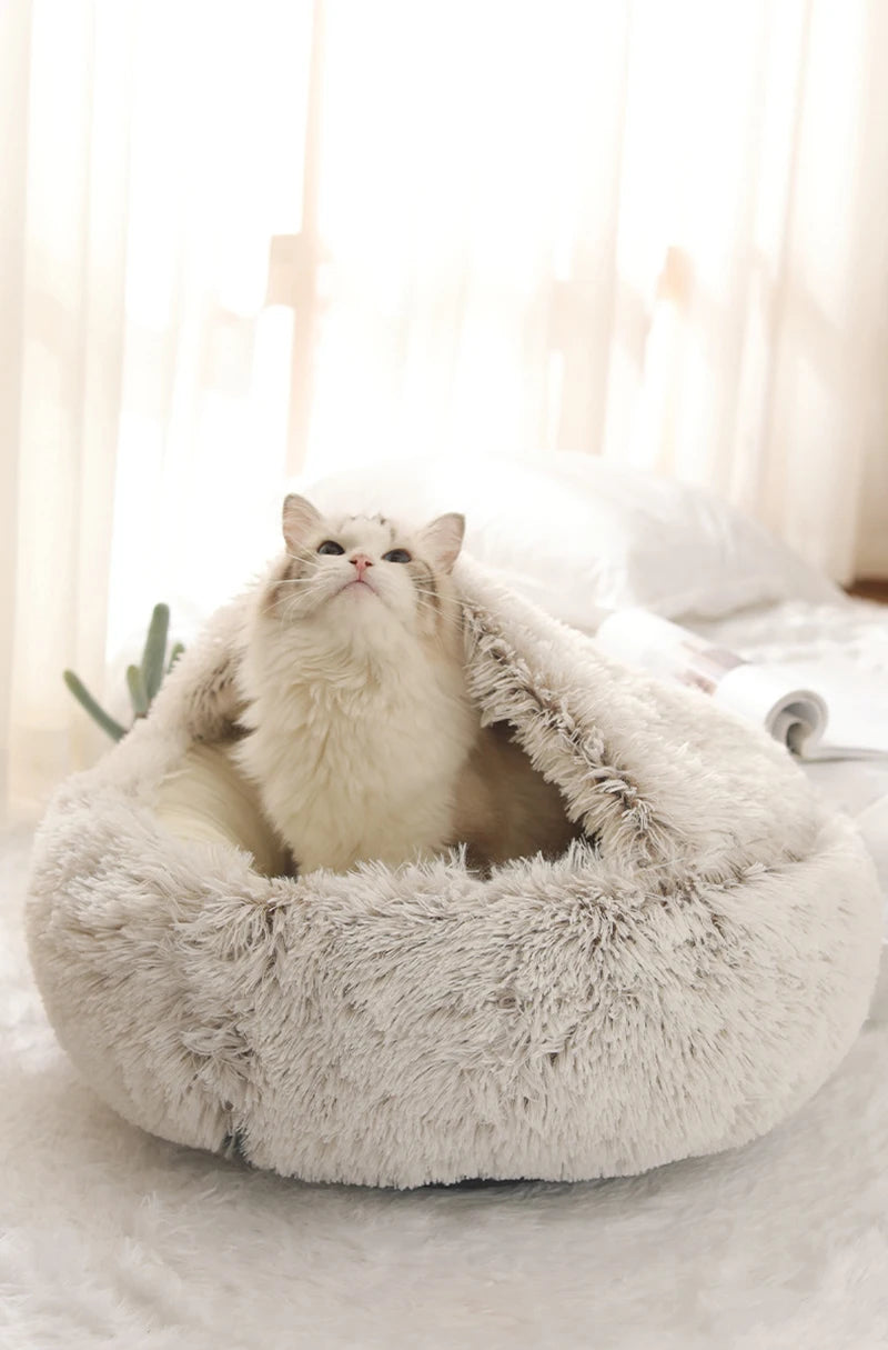Cute Soft Plush Pet Bed for Small Dogs kitten