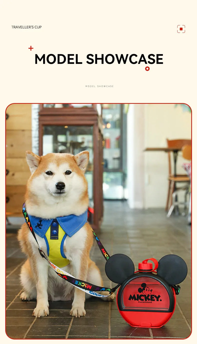 Cute Mickey Mouse Travel Water Bottle for Dogs