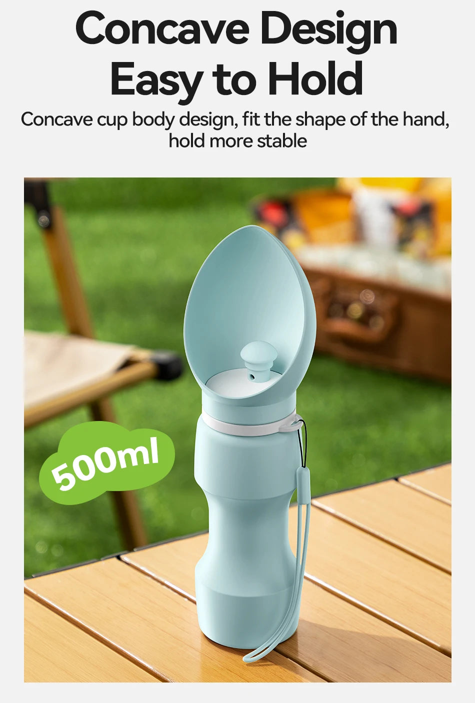 ROJECO Silicone Foldable Water Travel Bottle