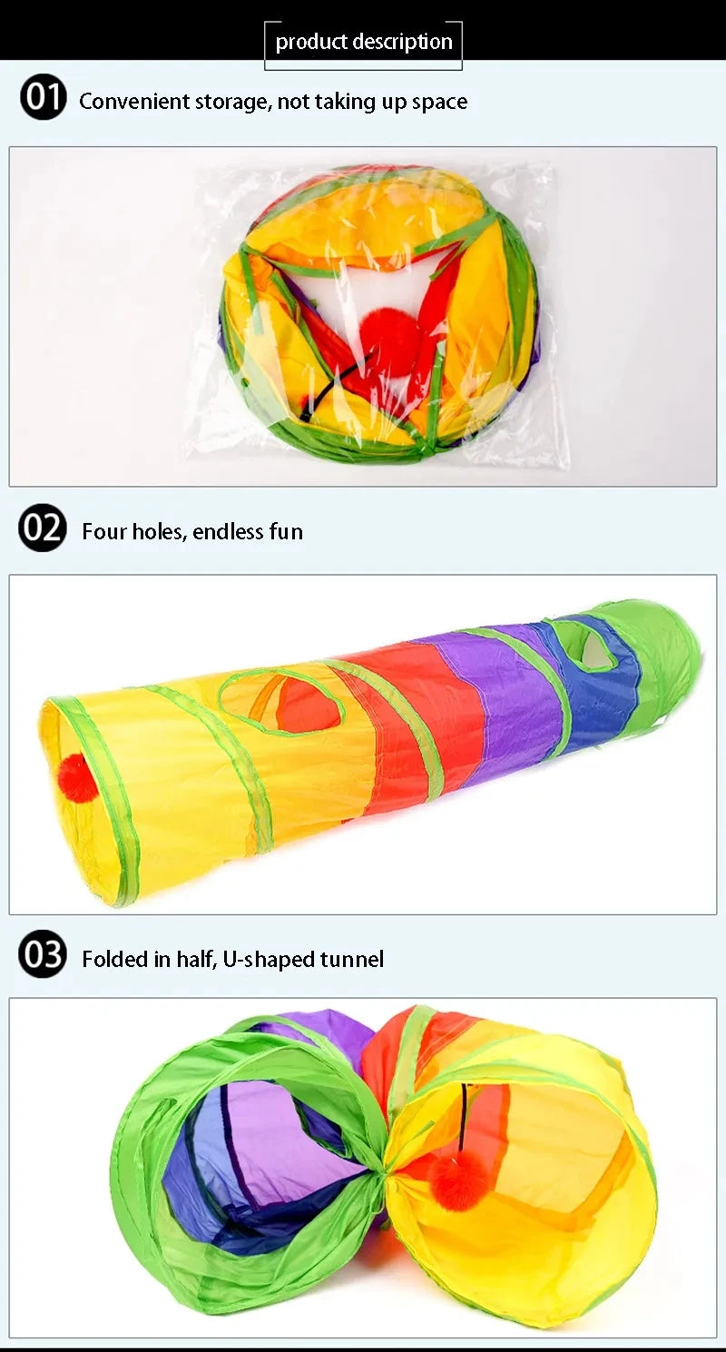 collapsible cat tunnel tube