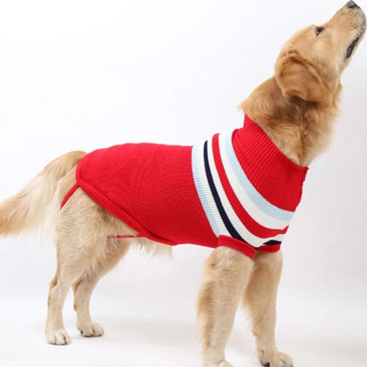 Striped Winter Sweater for Medium and Large Dogs