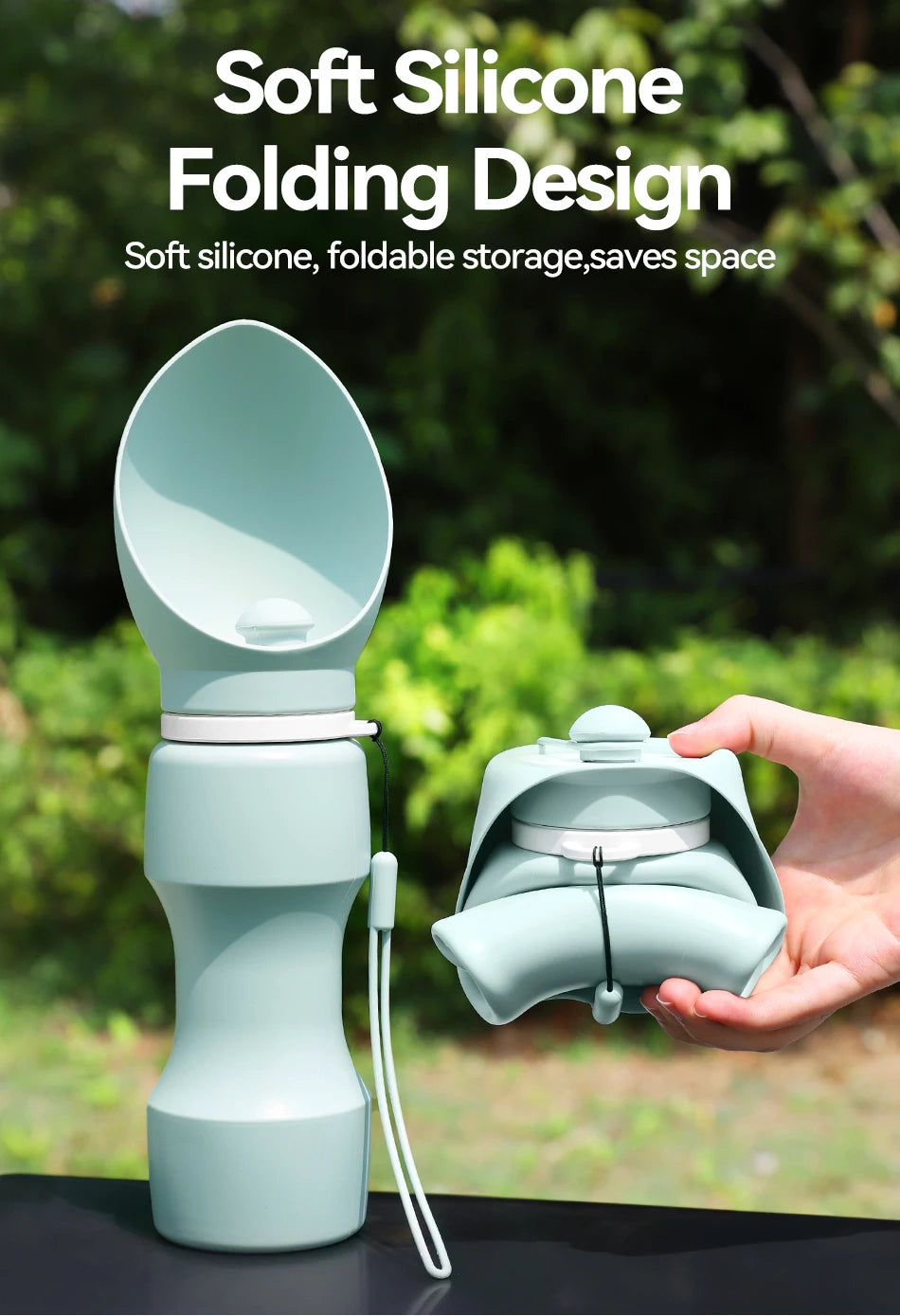 ROJECO Silicone Foldable Water Travel Bottle