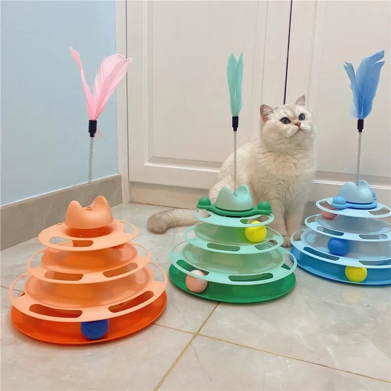 circular turntable cat toy