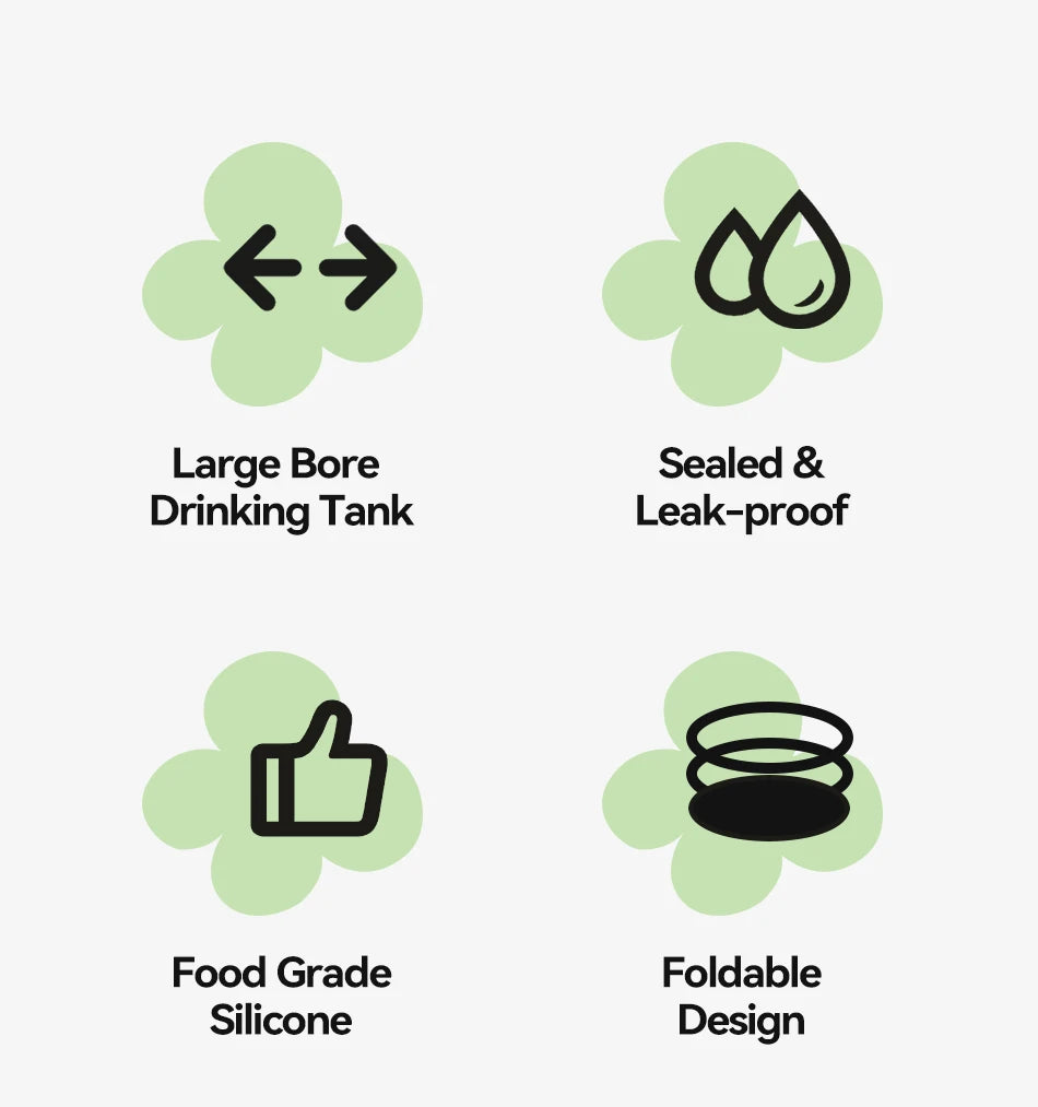 ROJECO Silicone Foldable Water Travel Bottle