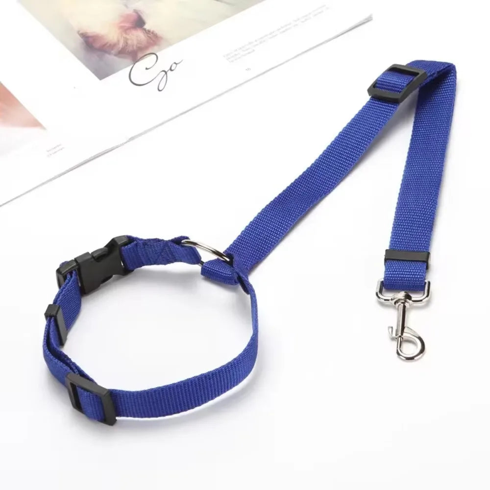 2 in 1 Dog Car Seat Belt & Harness Collar