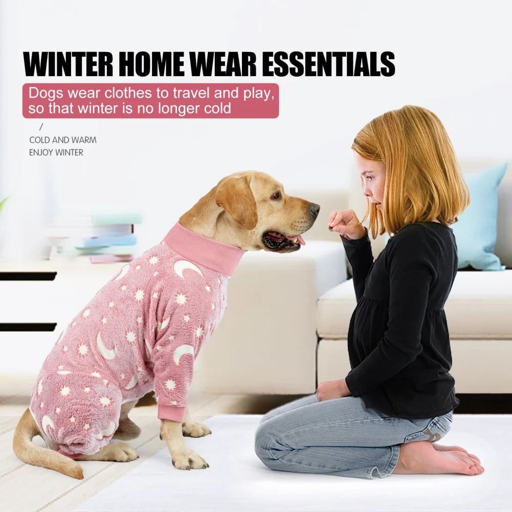 Warm dog jumpsuit for winter