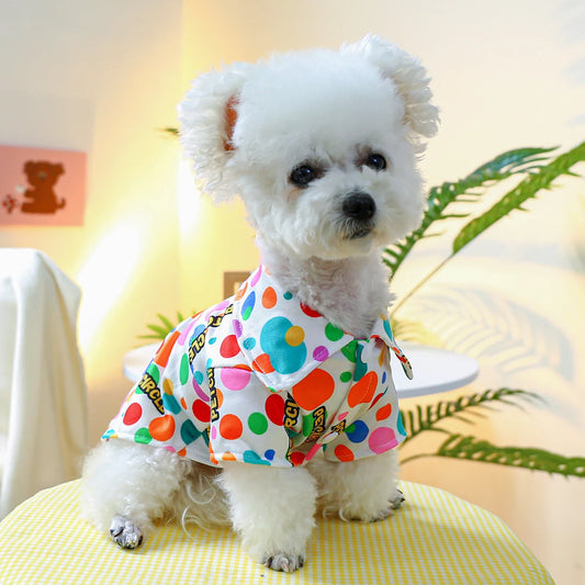 Flower Bubble Puppy Clothes Four Feet Thin Onesie