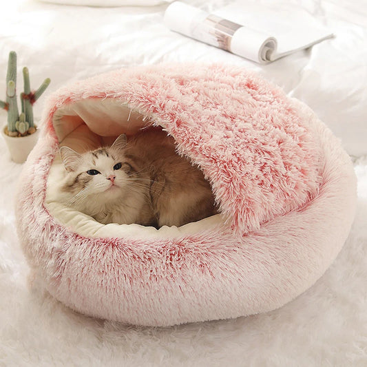 Cute Soft Plush Pet Bed for Small Dogs kitten