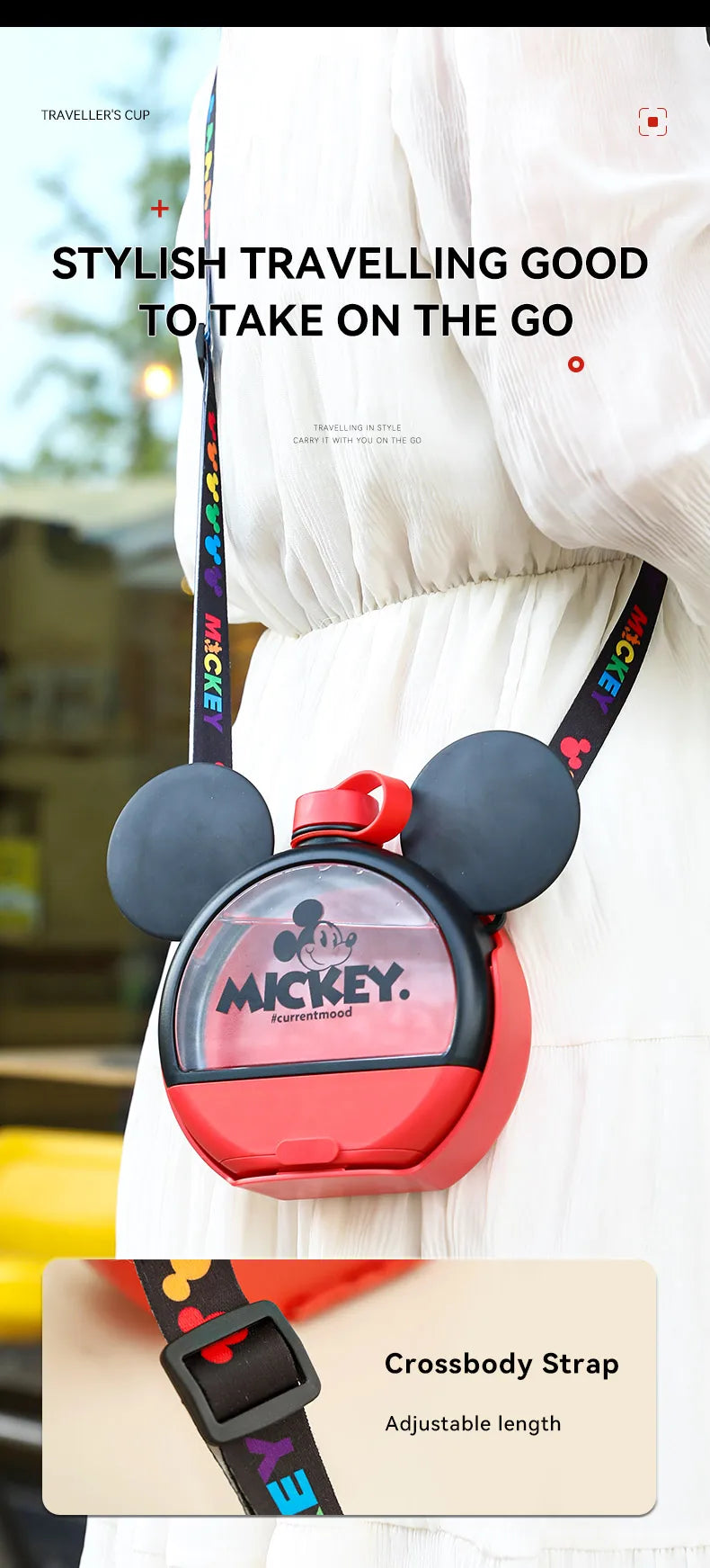 Cute Mickey Mouse Travel Water Bottle for Dogs