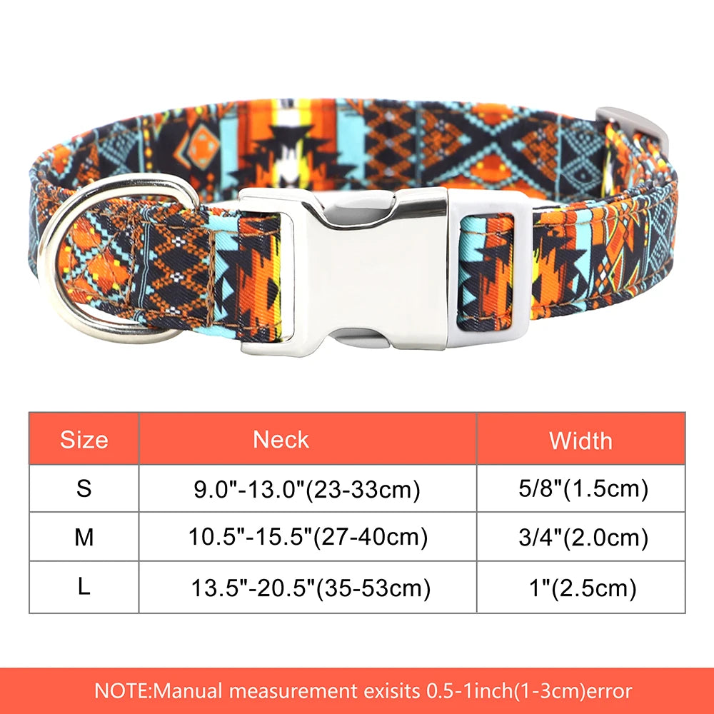 Adjustable Nylon Personalized Dog Collar with name