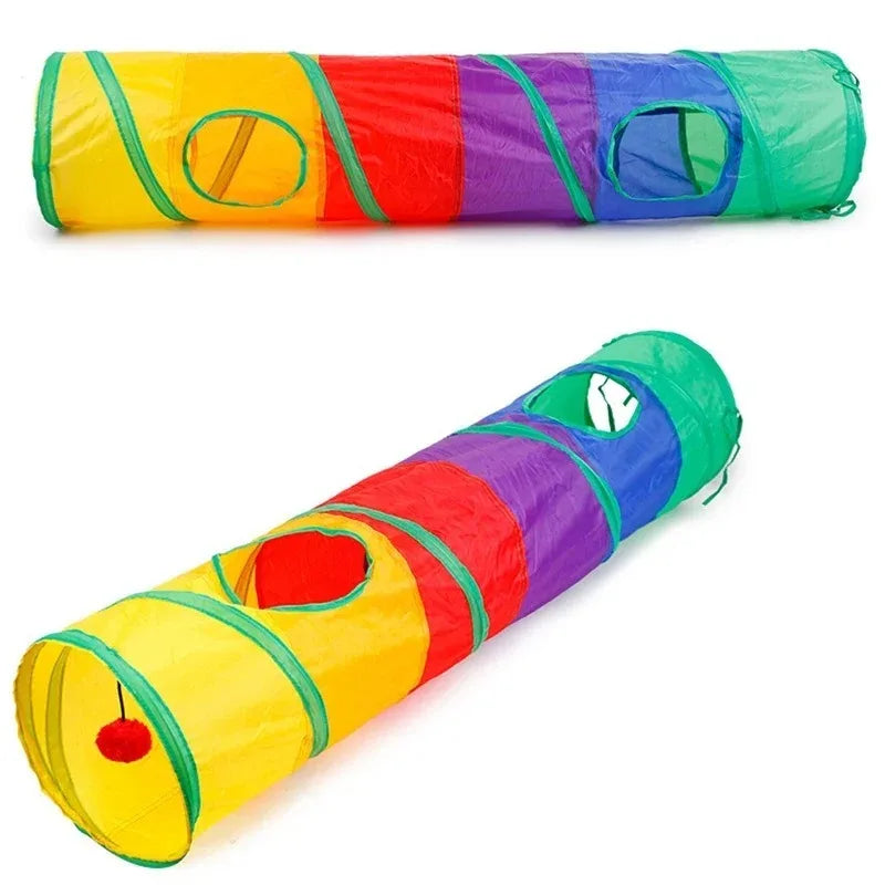 Collapsible Cat Rainbow Tunnel Tube