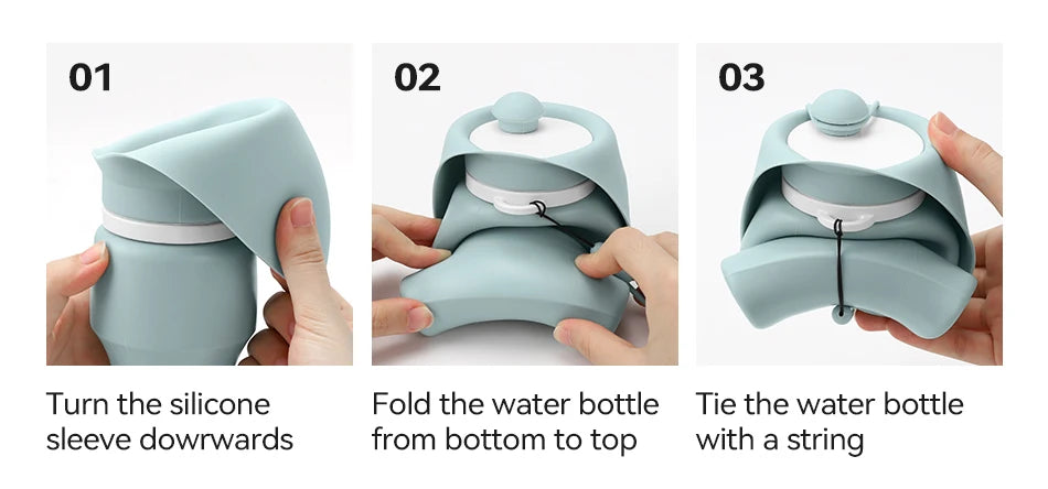 ROJECO Silicone Foldable Water Travel Bottle