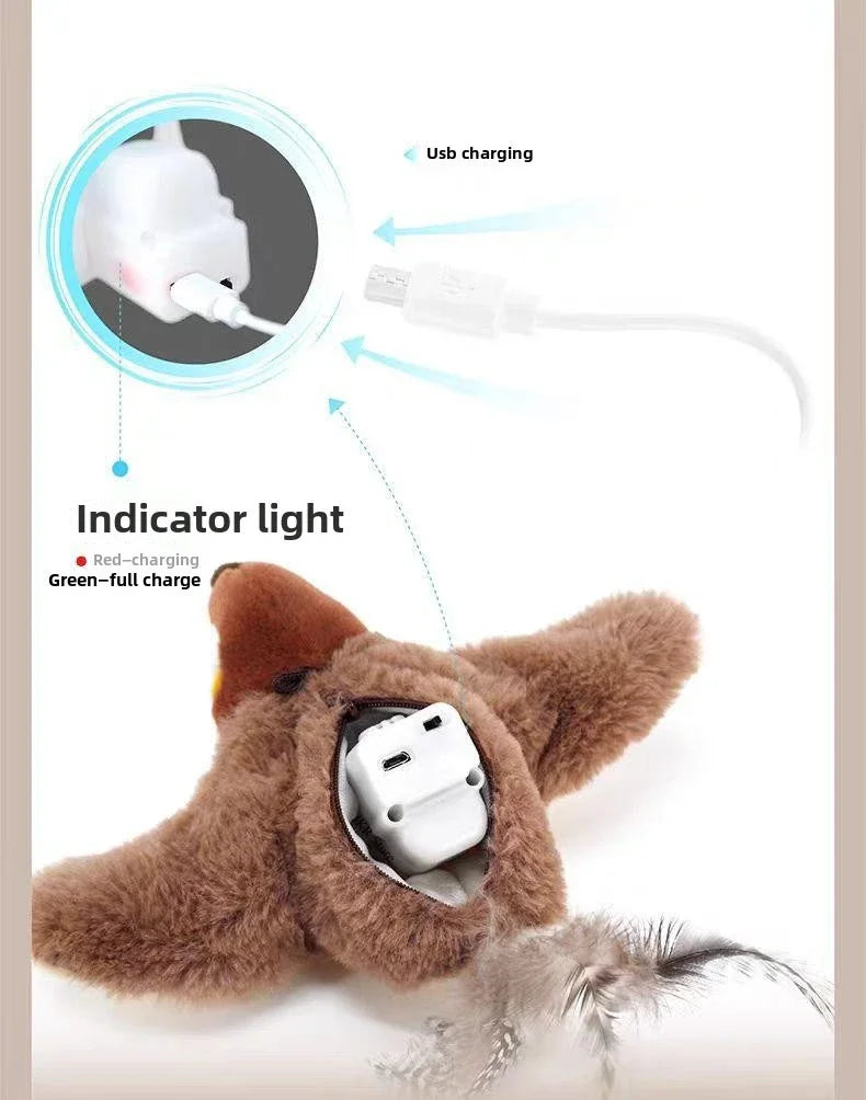 Catnip Electric Bird Squeaky Plush Toy