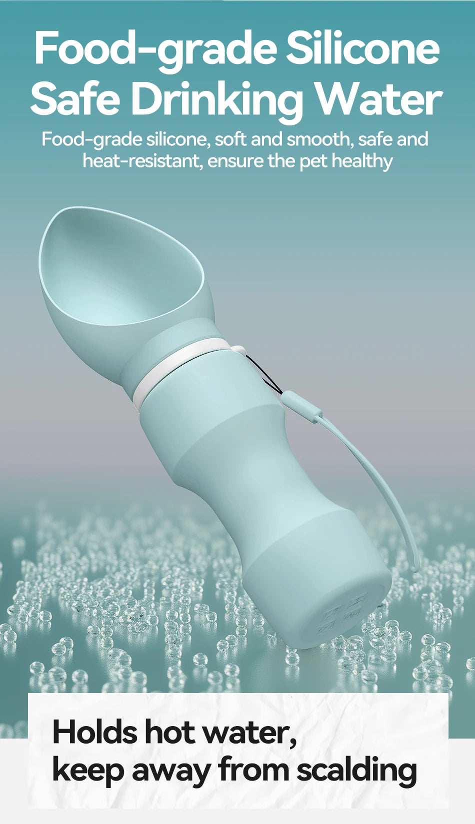 ROJECO Silicone Foldable Water Travel Bottle