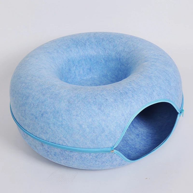 Modular Donut Bed Cat Play Tunnel