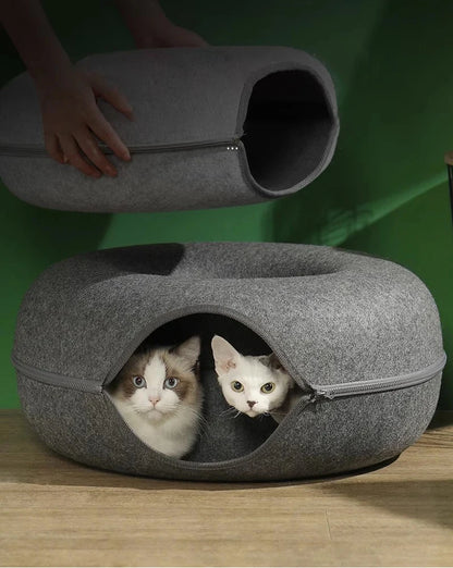 cat play tent with tunnel