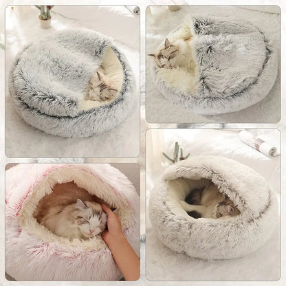 Cute Soft Plush Pet Bed for Small Dogs kitten