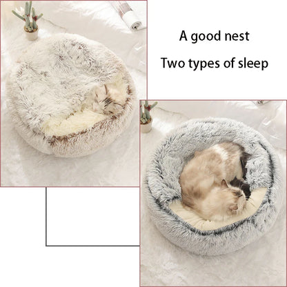 Cute Soft Plush Pet Bed for Small Dogs kitten