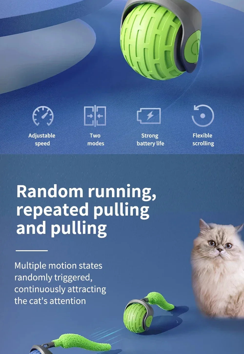 Automatic Rolling Ball Cat Toys Type C rechargeable