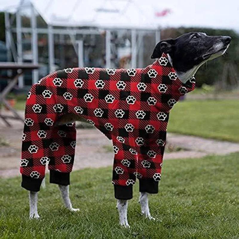 High Collar Winter Dog Pajamas Jumpsuit