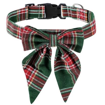 Christmas Dog Bow Collars  for Small Large Pets