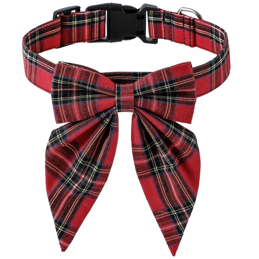 Christmas Dog Bow Collars  for Small Large Pets
