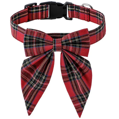 Christmas Dog Bow Collars  for Small Large Pets