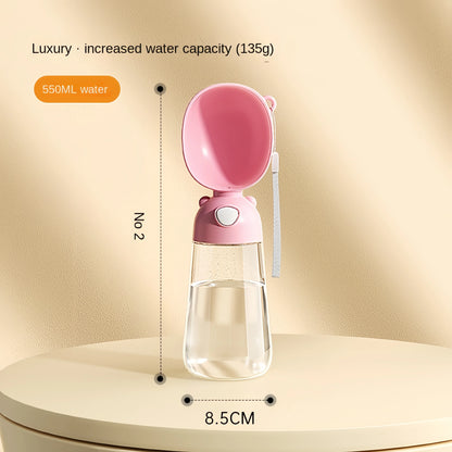 2 in 1 Dog Travel Water Bottle with Food Dispenser