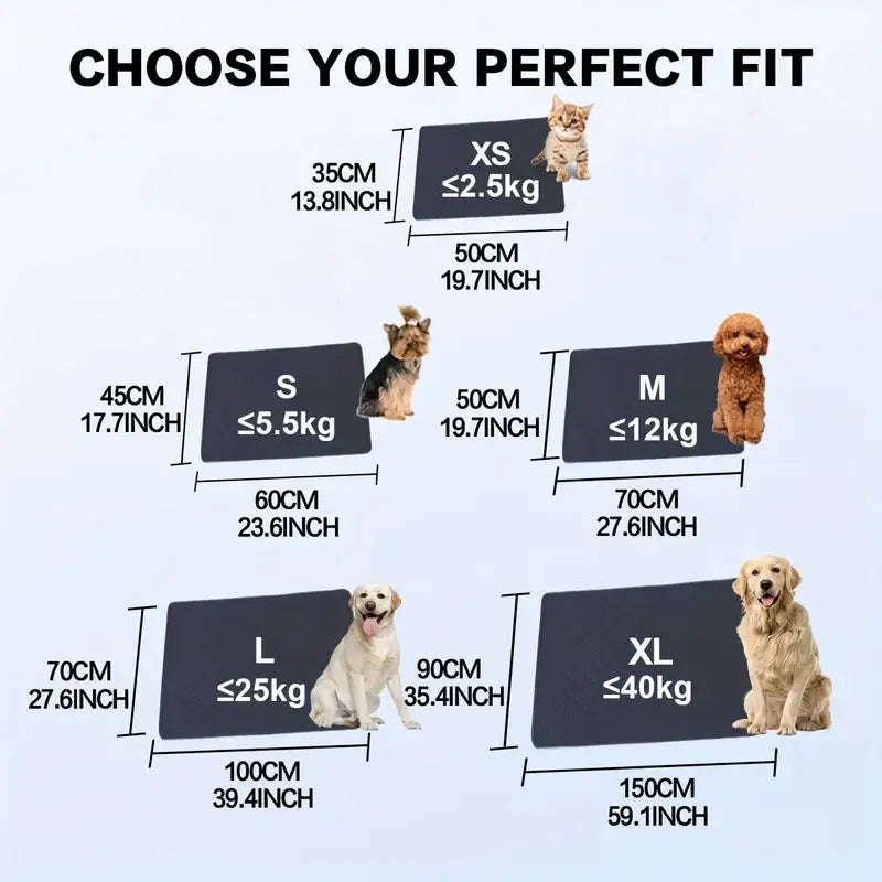 puppy reusable pee pads size