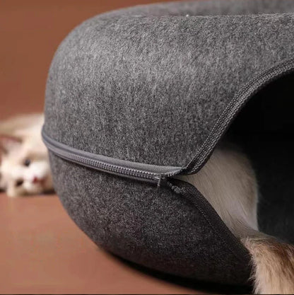 Modular Donut Bed Cat Play Tunnel