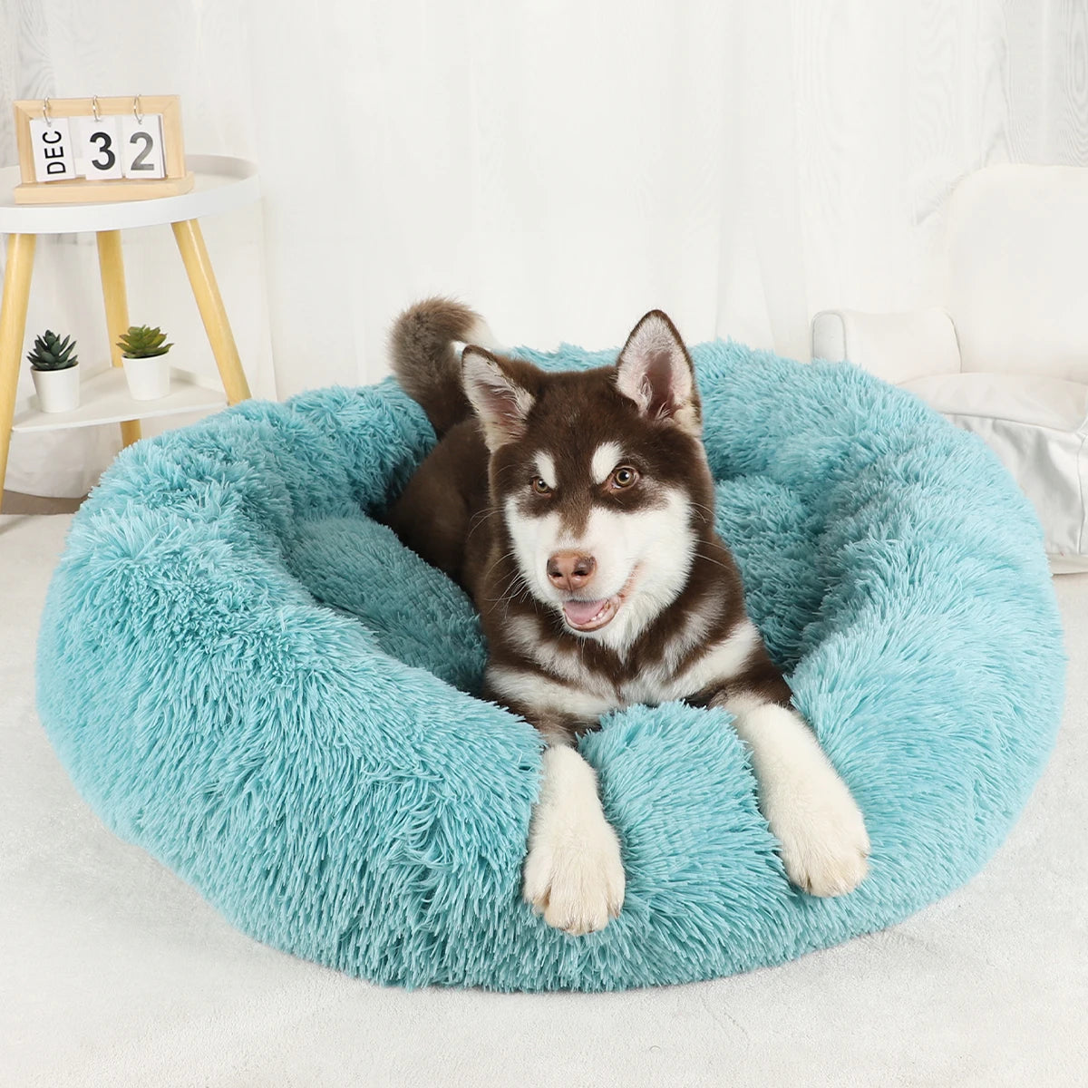 Washable Calming Donut Dog and Cat Bed