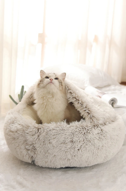 Cute Soft Plush Pet Bed for Small Dogs kitten