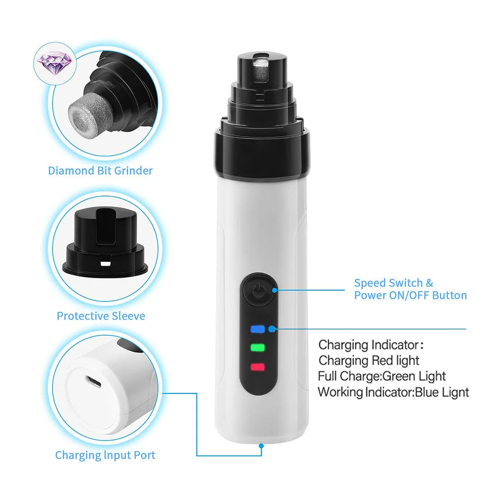 Electric Ultra Noise Dog Nail Grinder for Cat Paws