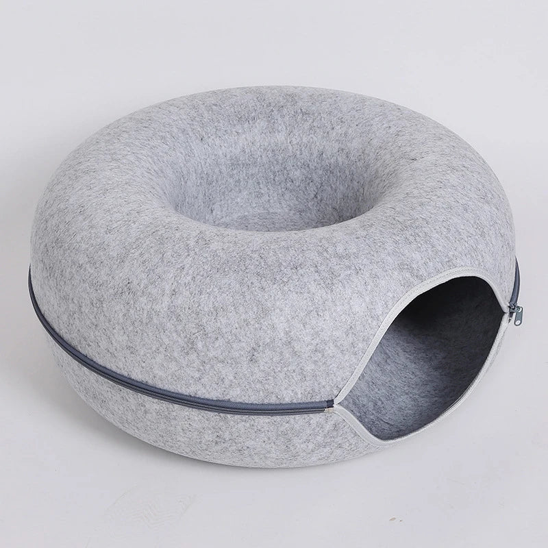 Modular Donut Bed Cat Play Tunnel