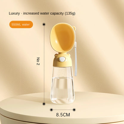 2 in 1 Dog Travel Water Bottle with Food Dispenser
