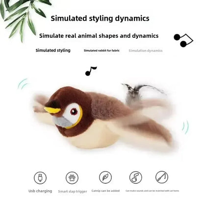 Catnip Electric Bird Squeaky Plush Toy