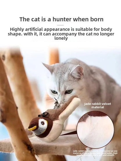 Catnip Electric Bird Squeaky Plush Toy