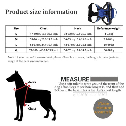 HARNESS FOR DOG SIZES CHART