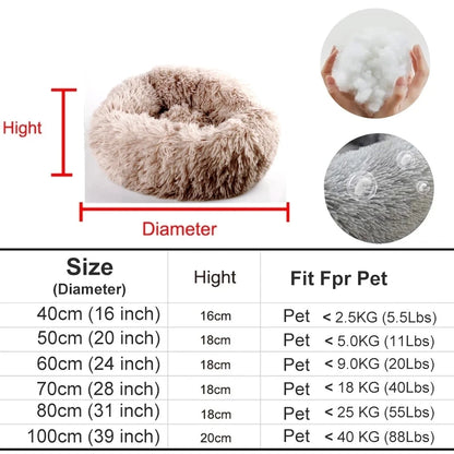 dog donut bed sizes