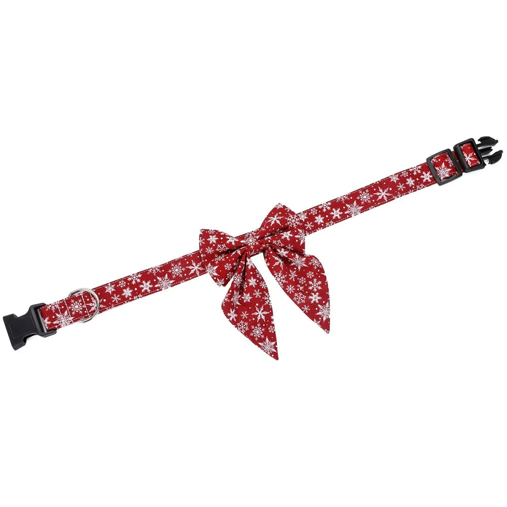 christmas dog collar bow