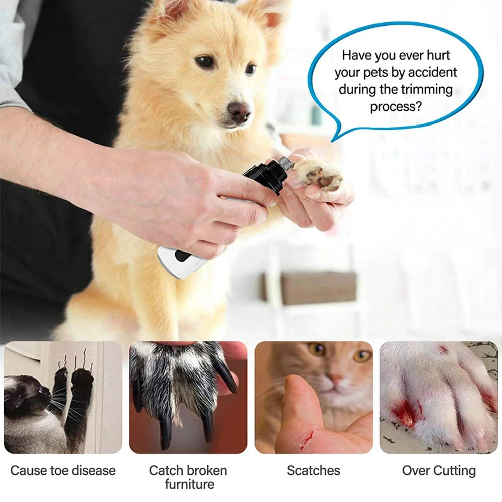 Electric Ultra Noise Dog Nail Grinder for Cat Paws